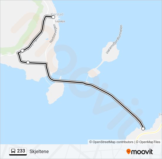 233 Bus Line Map