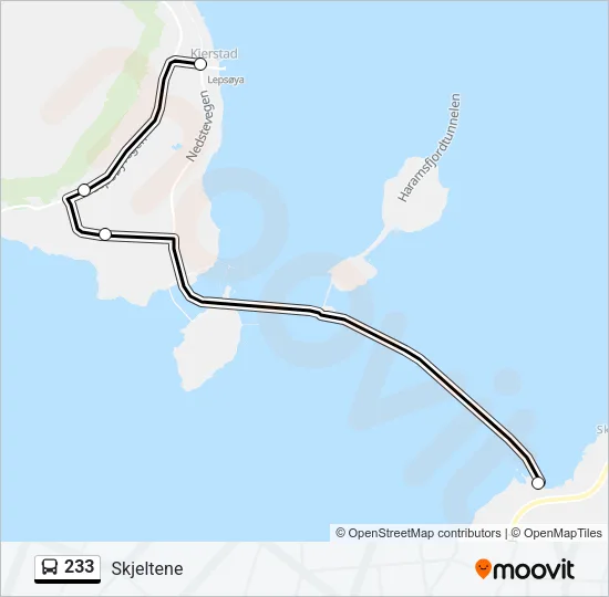 233 Bus Line Map