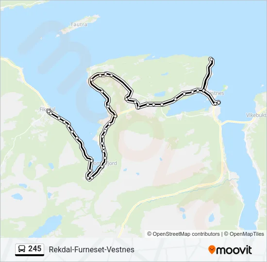 245 Bus Line Map