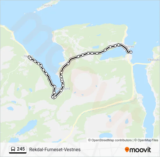 245 Bus Line Map