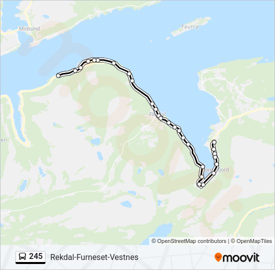 245 Bus Line Map