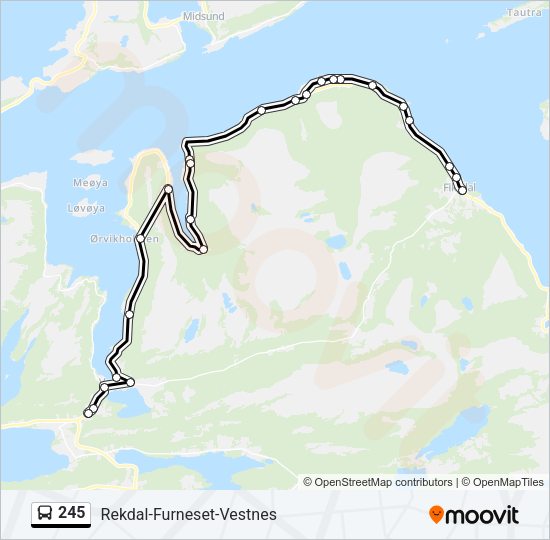 245 Bus Line Map