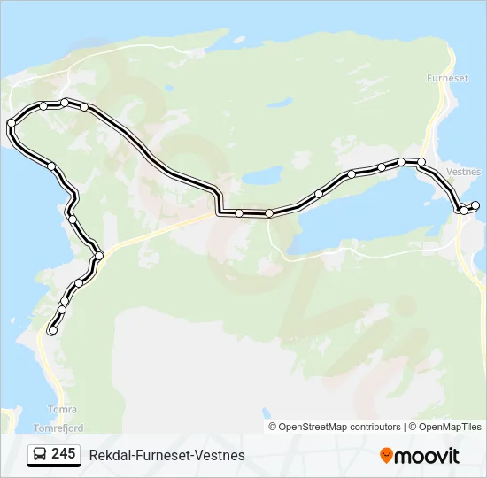 245 Bus Line Map