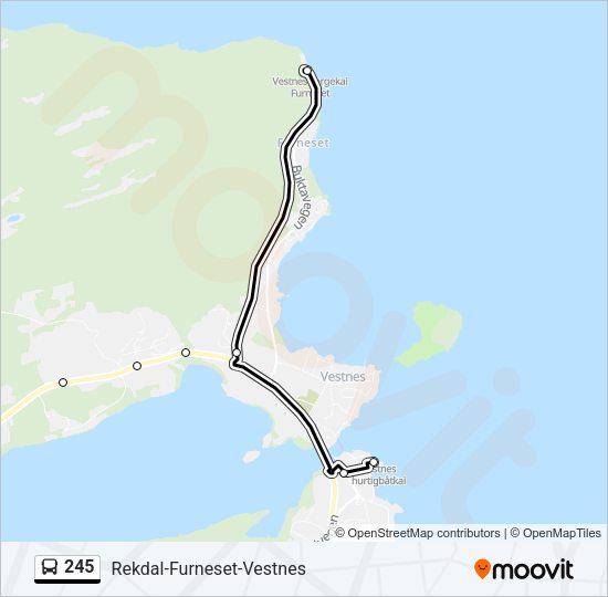 245 Bus Line Map
