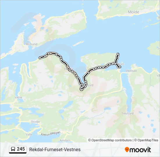 245 Bus Line Map