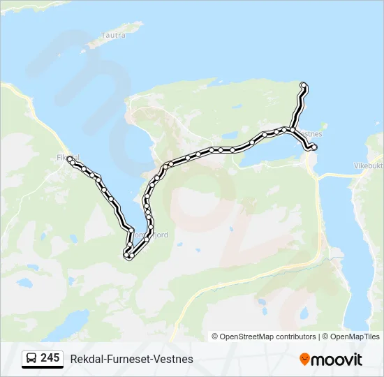 245 Bus Line Map