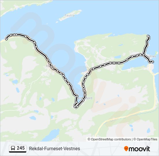 245 Bus Line Map