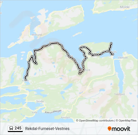 245 Bus Line Map