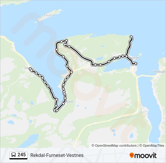 245 Bus Line Map