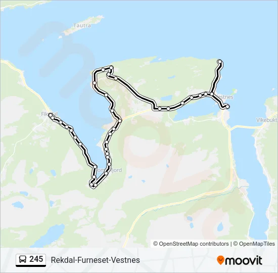 245 Bus Line Map