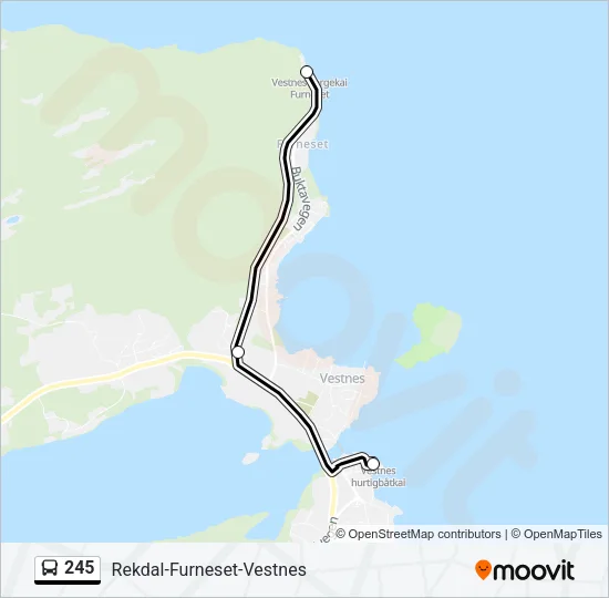 245 Bus Line Map