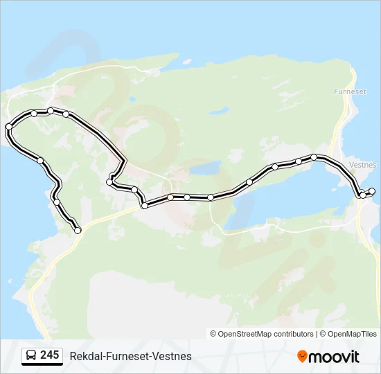 245 Bus Line Map