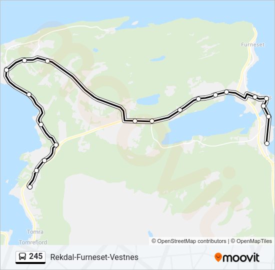 245 Bus Line Map