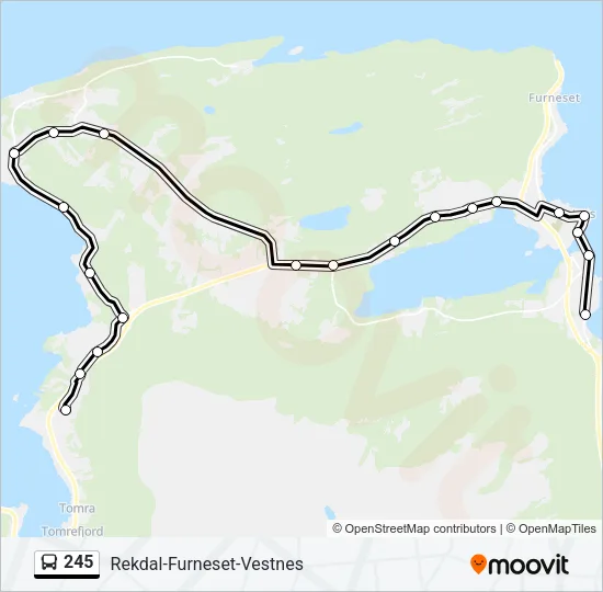 245 buss Linjekart
