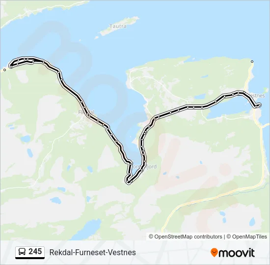 245 Bus Line Map