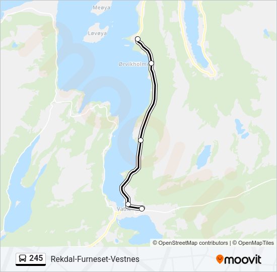 245 Bus Line Map