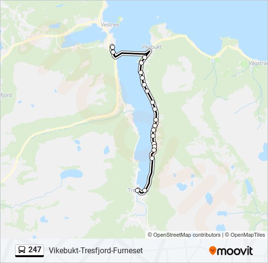 247 bus Line Map