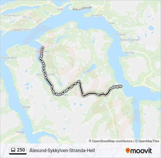 250 Bus Line Map