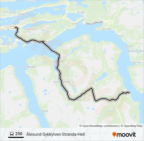 250 Bus Line Map