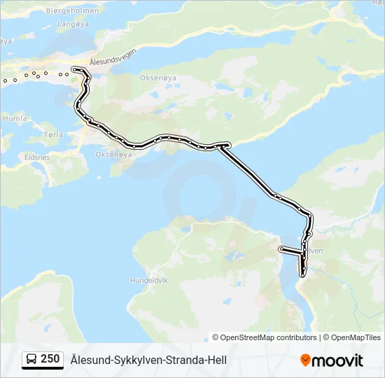 250 Bus Line Map