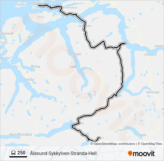 250 Bus Line Map