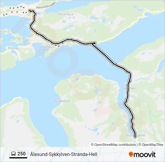 250 Bus Line Map