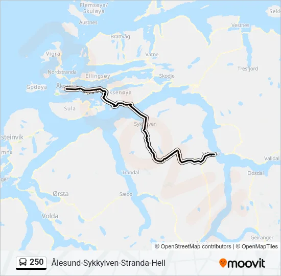 250 Bus Line Map