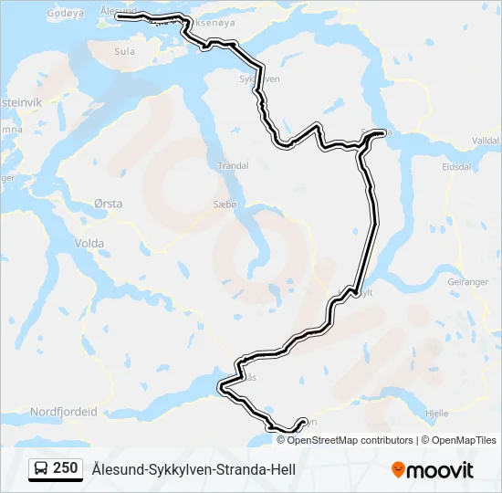 250 Bus Line Map