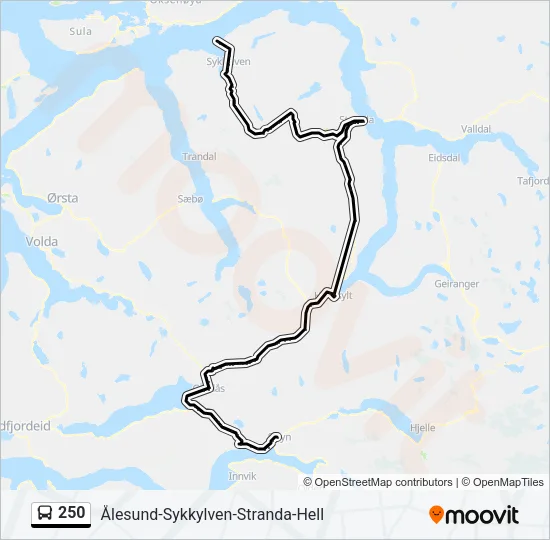 250 Bus Line Map