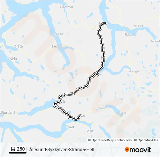 250 Bus Line Map