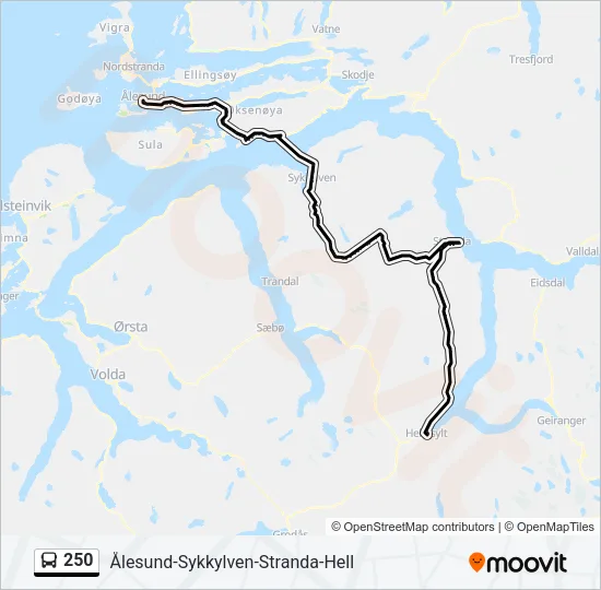 250 Bus Line Map