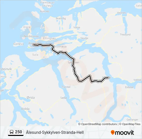 250 Bus Line Map