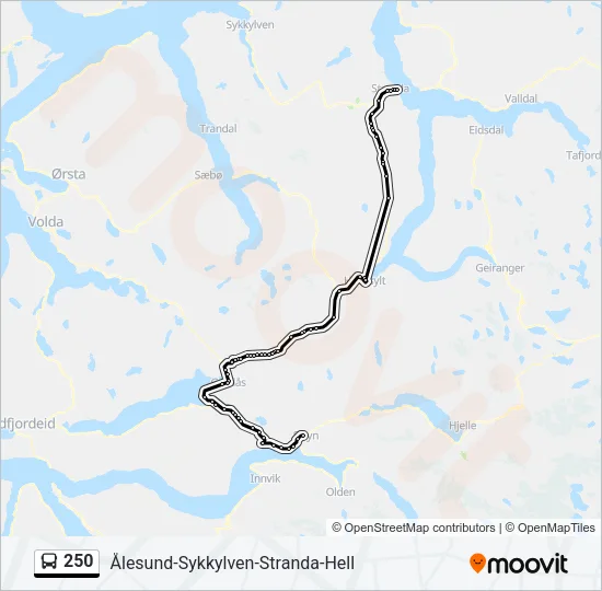 250 Bus Line Map