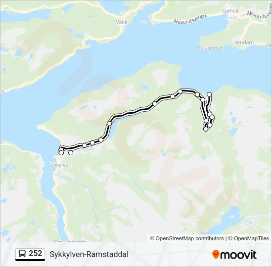 252 Bus Line Map