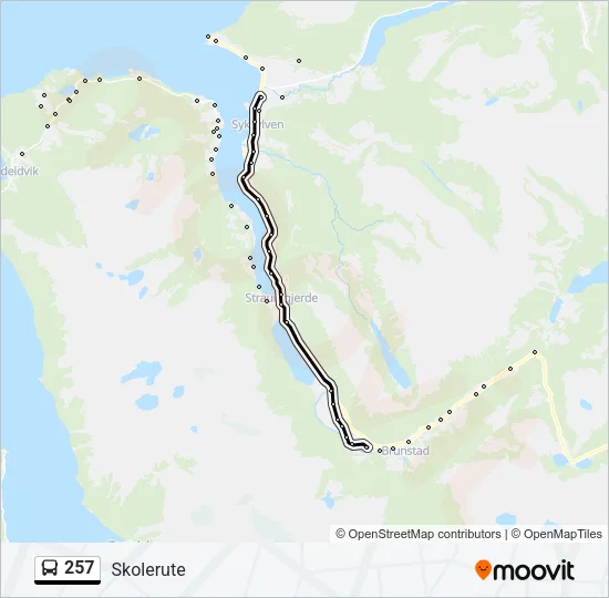 257 Bus Line Map