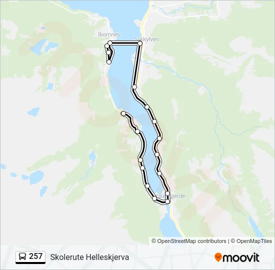 257 Bus Line Map