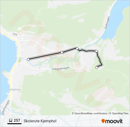 257 Bus Line Map