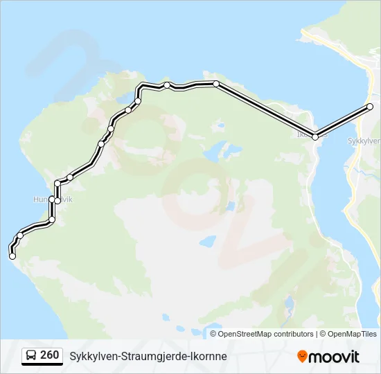 260 Bus Line Map