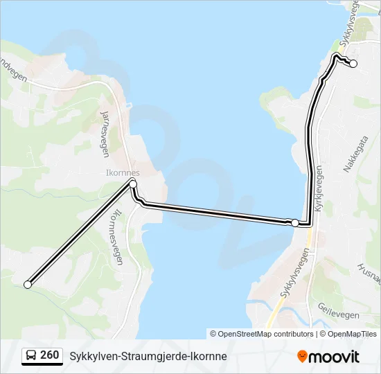 260 Bus Line Map