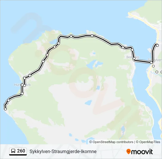 260 Bus Line Map