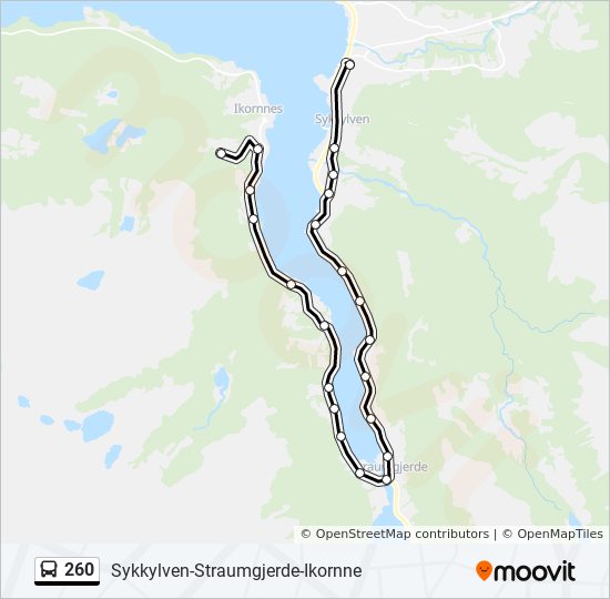 260 bus Line Map