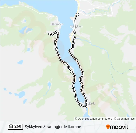 260 Bus Line Map