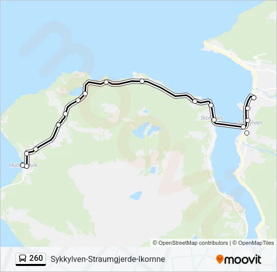 260 Bus Line Map