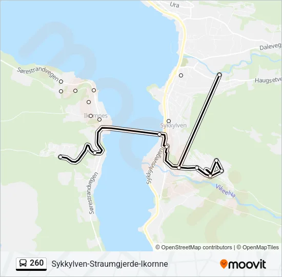260 Bus Line Map
