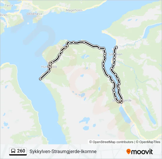 260 Bus Line Map