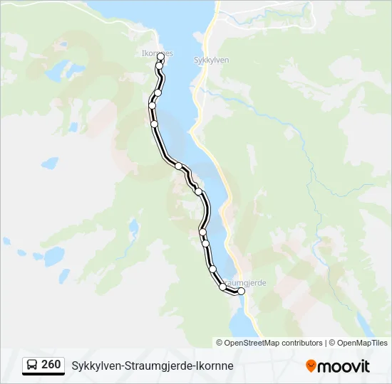 260 Bus Line Map