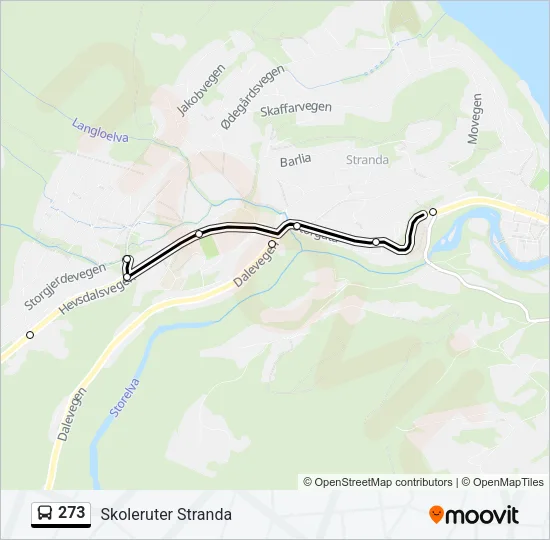 273 Bus Line Map