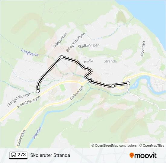 273 Bus Line Map