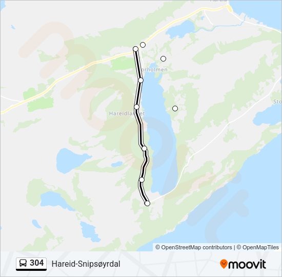 304 Bus Line Map