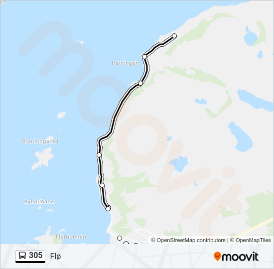305 Bus Line Map